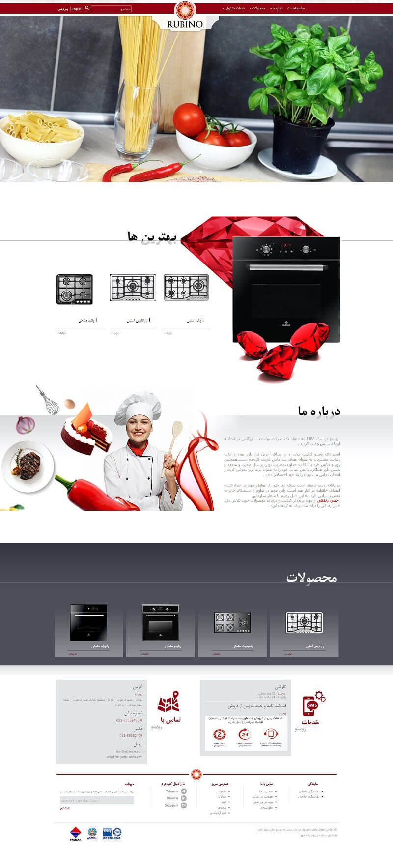 طراحی وب سایت شرکت روبینو