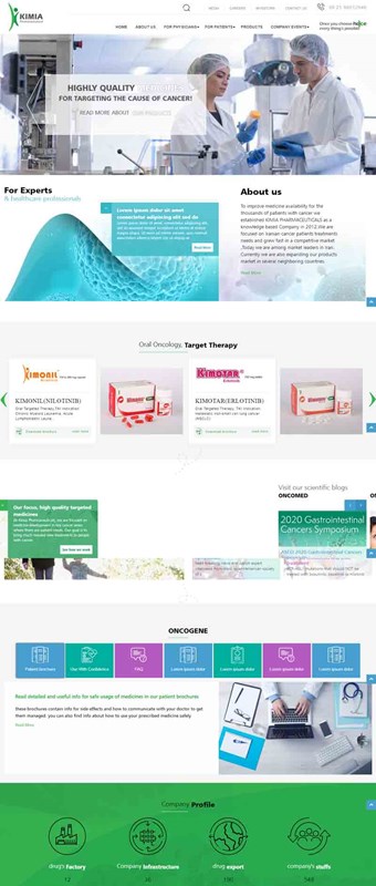 Kimia Pharmaceutical website